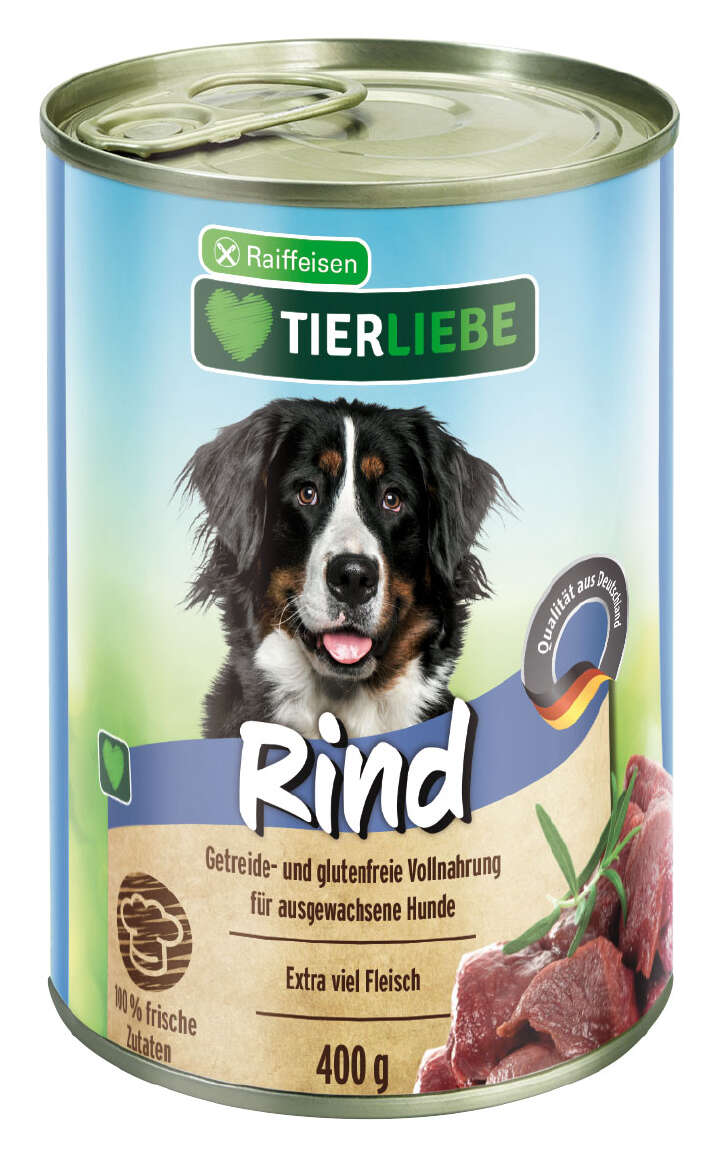 TIERLIEBE Hunde-Nassfutter Rind getreidefrei